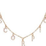 xo, Fetti Zodiac Scorpio Necklace, 14" Choker, Gold Pave, Charm Letter Cubic Zirconia Jewelry | Horoscope Birthday Gift, BFF Friend Gift, Bday - Scorpio Products for men