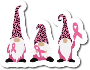 Gnomes with Breast Cancer Ribbon | Breast Cancer Awareness Month | Great Gift Idea|Single |5 Inch Magnet | Made in The USA | Car Auto Tool Box RefrigeratorMagnet | FBMMAG11701 - Cancer Car Accessories for men