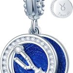 Zodiac Sign Charms for Charm Bracelets - 925 Sterling Silver Necklace Pendants, 12 Constellation/Horoscope Star Dangle - Dangling Birthstone Beads, Birthday Gifts for Women/Men. - Taurus Products for men