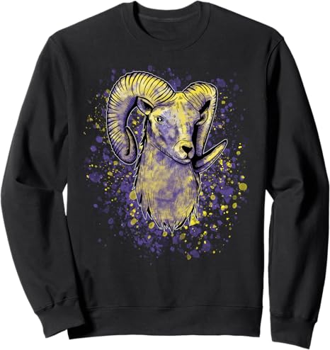 Aries Head Astrology Zodiac Sign Aries Sweatshirt - Aries Sweatshirt for men