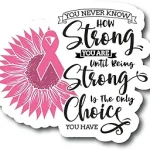 You Never Know How Strong... Breast Cancer Awareness Month | Great Gift Idea|Single |5 Inch Magnet | Made in The USA | Car Auto Tool Box RefrigeratorMagnet | MAG11705 - Cancer Car Accessories for men