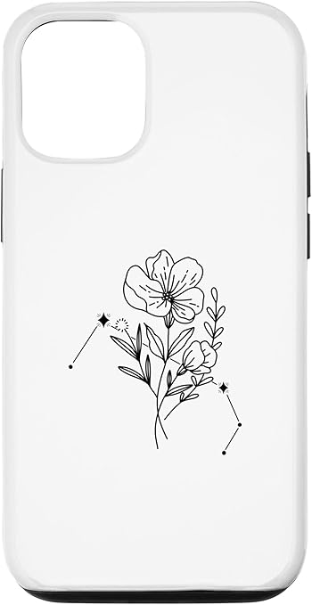 iPhone 12/12 Pro Aries Zodiac Sign Flower Constellation Astronomy Case - Aries Phone Case for men