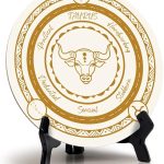 Taurus Zodiac Circle Table Sign (5x5") - Taurus Products for men