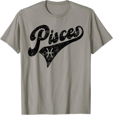 Retro Vintage Style Astrology Apparel - Pisces T-Shirt for men