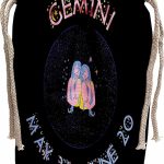 3dRose Zodiac Symbol GEMINI or Twins. Colorful image and text. Elegant... - Wine Bags (wbg-364575-1) - Gemini Canvas for men