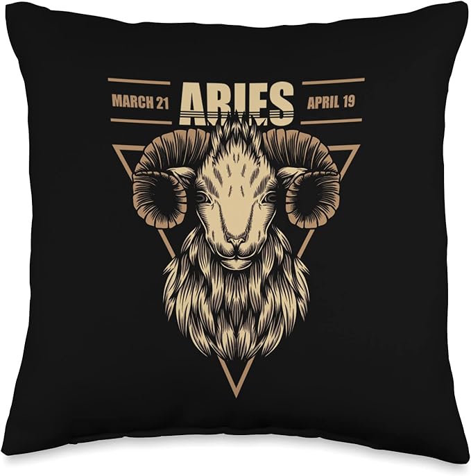 Zodiac Horoscope Sign Aries Astrology Tarot Throw Pillow - Aries Pillow for men
