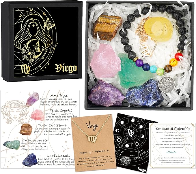 Hihealer Zodiac Gifts for Women, Spiritual Gifts, Zodiac Gifts, Astrology Gifts for Women, Horoscope Gifts with Birthstone, Healing Stone Gifts, Unique Birthday Gifts for Women - Aries Necklace for men