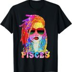 Queen Loc'd Hair Art Afro Black Woman Tee - Pisces T-Shirt for men