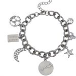 Madison Tyler Personalization Collection Gold Plated Zodiac Constellation Symbol | Name Plate | Moon | Constellation | Star | Stone Charms | Chain Bracelet for Women - Taurus Products for men