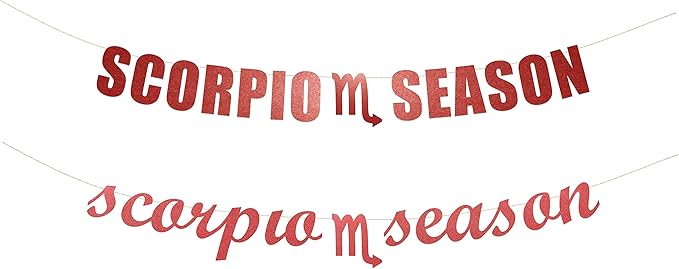 Scorpio Season banner - Scorpio, Horoscope Zodiac, Scorpio Birthday Decoration, Star Sign party Hanging letter sign (Customizable) (Customizable) - Scorpio Products for men
