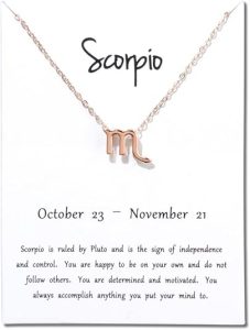 Giorgio Bergamo Gold Plated 12 Zodiac, Horoscope, Pendant Necklace - Scorpio Products for men