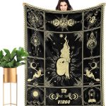 Virgo Blanket 12 Horoscope Astrology Bed Blankets Soft Cozy Personalized Flannel Throw Blankets 80"X60" - Virgo Blanket for men