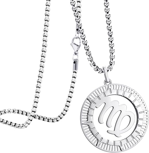 555Jewelry - Virgo Necklace for men