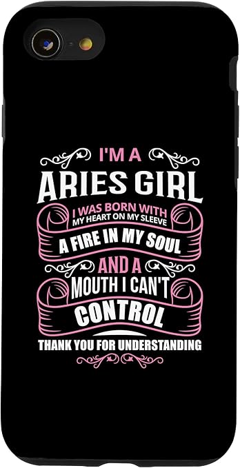 iPhone SE (2020) / 7 / 8 Aries Traits Facts Horoscope Zodiac Astrological Sign Gift Case - Aries Phone Case for men