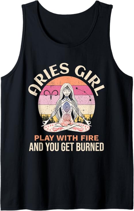 Aries Traits Facts Horoscope Zodiac Astrological Sign Gift Tank Top - Aries T-Shirt for men