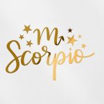 Decal Stickers of Scorpio (Metallic Gold) (Set of 2) Premium Waterproof Vinyl Decal Stickers for Laptop Smartphone Car Dirt Bike Wall Room Mason Jar Bathtub Door Skateboard - ANDsticg92673GO - Scorpio Sticker for men