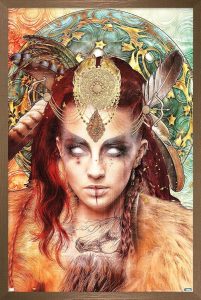 Trends International Jena DellaGrottaglia: Cosmic Zodiac - Sagittarius Wall Poster, 22.4L x 14.7W, Bronze Framed Version - Sagittarius Home Decor for men