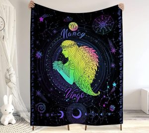 Virgo Blanket, Constellations Blanket, 12 Horoscope Astrology Blanket, Customized Name Blanket For Virgo, Personalized Zodiac Blanket, Virgo Blanket Gift for Family, Valentines Day Gifts 1 - Virgo Blanket for men