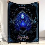 CHIARA CONTI11 Virgo Blanket, Constellations Blanket, 12 Horoscope Astrology Blanket, Customized Name Blanket for Virgo, Personalized Zodiac Blanket, Virgo Blanket Gift, Valentines Day Gifts 9 - Virgo Blanket for men
