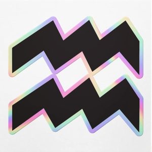 Holographic Decal Stickers of Odiac Signs Aquarius Icon Symbol Premium Waterproof Vinyl Decal Stickers for Laptop Phone Accessory Helmet Car Window Mug Tuber Cup Door Wall Decoration ANDVER301777bHO - Aquarius Mug for men