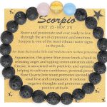 Spiritual Crystal Beads Zodiac Bracelet for Women Horoscope Jewelry Birthday Gift - Scorpio Accessories for men