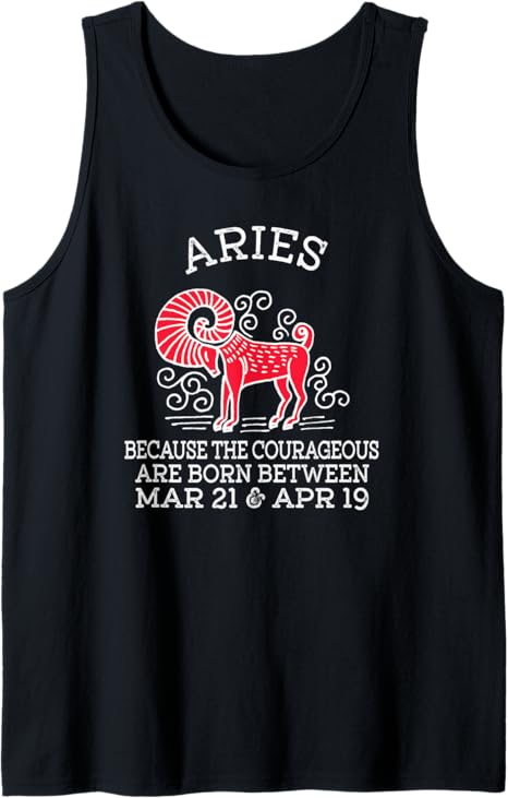 Aries Zodiac Astrology Horoscope Birthday Sun Sign Novelty Tank Top - Aries T-Shirt for men