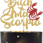 Scorpio Birthday Cake Topper, Glittery Scorpio Birthday Cake Decor, 12 Constellation Zodiac BIRTHDAY Party Decorations - Scorpio Products for men