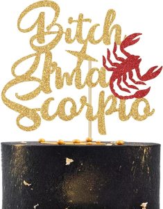 Scorpio Birthday Cake Topper, Glittery Scorpio Birthday Cake Decor, 12 Constellation Zodiac BIRTHDAY Party Decorations - Scorpio Products for men