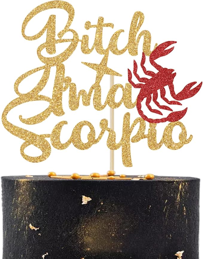 Scorpio Birthday Cake Topper, Glittery Scorpio Birthday Cake Decor, 12 Constellation Zodiac BIRTHDAY Party Decorations - Scorpio Products for men