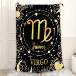 Personalized Name Blanket Personalized Horoscope Virgo Throw Blanket Custom Name Blanket for Boys Girls Personalized Gifts Name Blanket for Couch Sofa Travel 50"x40" for Kids - Virgo Blanket for men