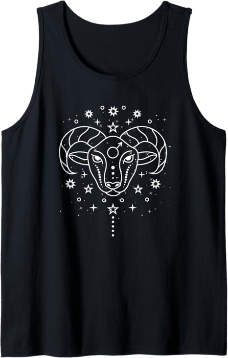 Aries Zodiac Sign Astrology Tank Top - Aries T-Shirt for men