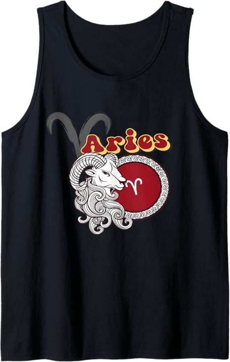 Aries Zodiac Sign Tank Top - Aries T-Shirt for men