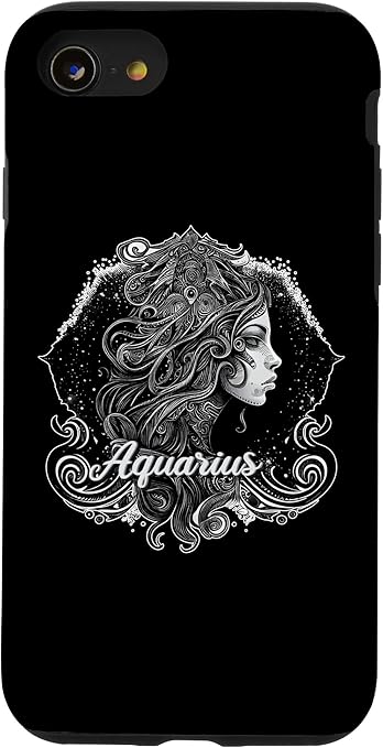iPhone SE (2020) / 7 / 8 Occult Aquarius Goddess Astrology Sign Zodiac Wicca Witch Case - Aquarius Phone Case for men