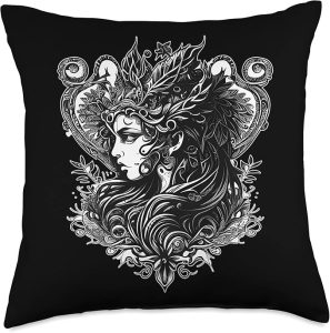 Artistic Aquarius Greek Goddess Zodiac Sign Astrology Throw Pillow - Aquarius Pillow for men