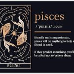 Buzz Unplugged Pisces Zodiac Astrology Poster: Unique Astronomy Boho Wall Art Poster for Home, Office, Bedroom & Living Room Decor - Unframed Posters 8x10 - Pisces Canvas for men