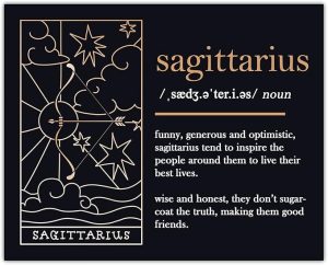 Buzz Unplugged Sagittarius Zodiac Astrology Poster: Unique Astronomy Boho Wall Art Poster for Home, Office, Bedroom & Living Room Decor - Unframed Posters 8x10 - Sagittarius Home Decor for men