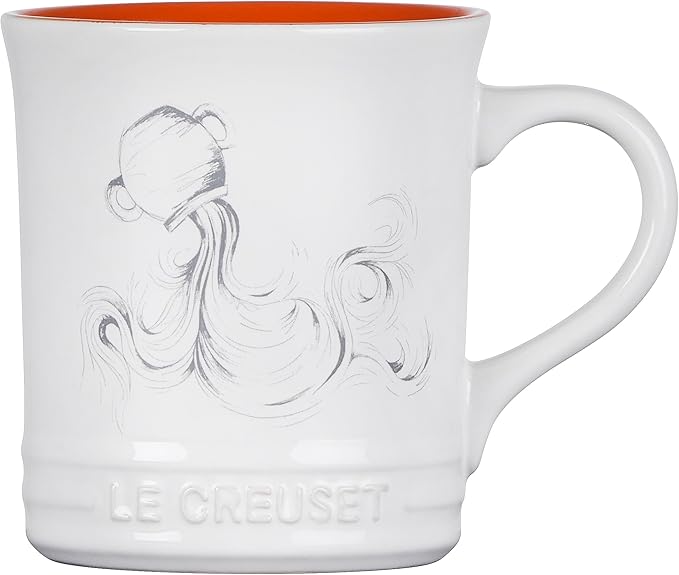 Le Creuset Stoneware Zodiac Coffee Mug, 14 oz., Aquarius - Aquarius Mug for men