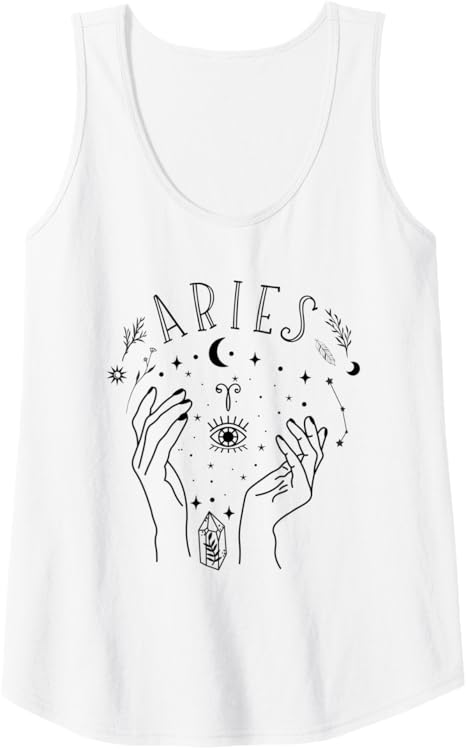 Womens Aries Zodiac Sign Celestial Astrology Horoscope Aries Symbol Tank Top - Aries T-Shirt for men