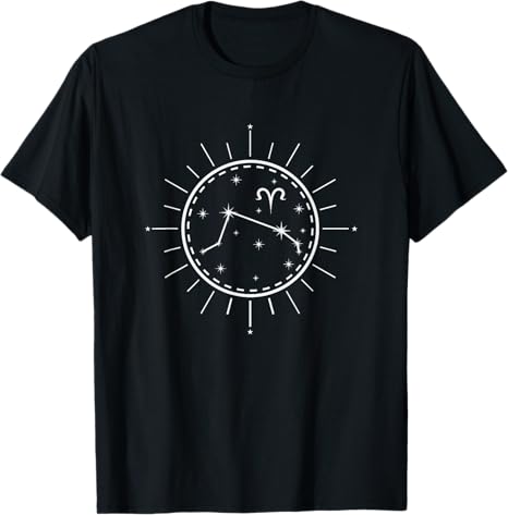 Zodiac Sign Aries Constellation T-Shirt - Aries T-Shirt for men