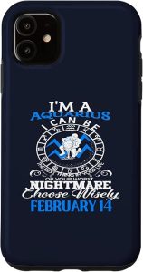 iPhone 11 Aquarius Zodiac Sign February 14 For Women Men Birthday Case - Aquarius Phone Case for men