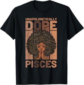 Afro Pisces Queen Melanin Birthday Gifts - Pisces T-Shirt for men