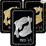 Zodiac Sign Car Air Fresheners, New Astrological Unique Designs Hanging Scents Freshener (Black Ice) (PISCES) - Pisces Car Accessories for men