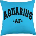 AQUARIUS ASTROLOGY ZODIAC SIGN DECORATIONS WOMEN MEN KIDS Throw Pillow - Aquarius Pillow for men