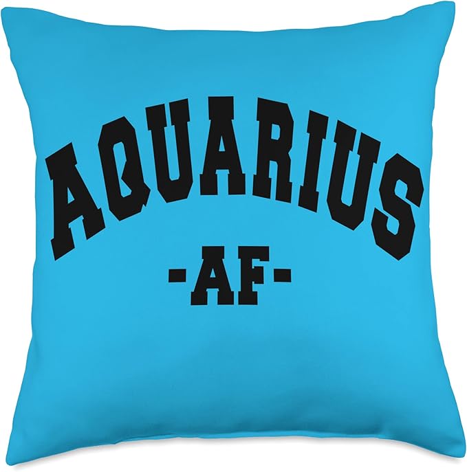 AQUARIUS ASTROLOGY ZODIAC SIGN DECORATIONS WOMEN MEN KIDS Throw Pillow - Aquarius Pillow for men