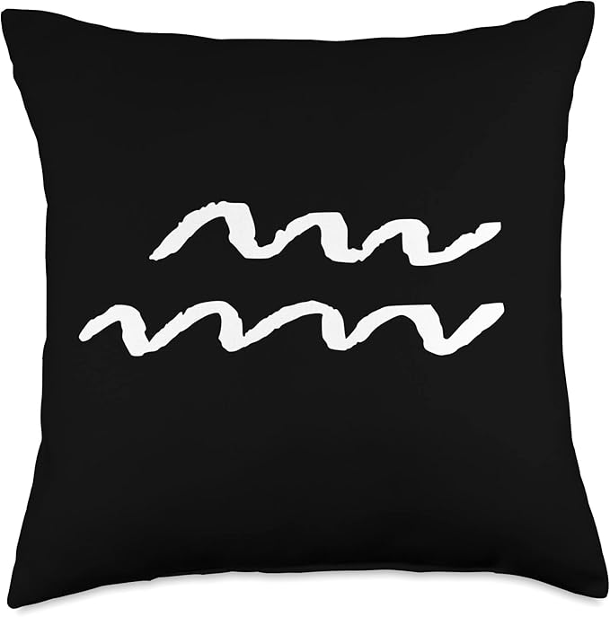 AQUARIUS ASTROLOGY ZODIAC SIGN DECORATIONS WOMEN MEN KIDS Throw Pillow - Aquarius Pillow for men