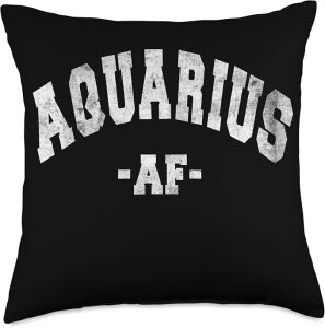 AQUARIUS ASTROLOGY ZODIAC SIGN DECORATIONS WOMEN MEN KIDS Throw Pillow - Aquarius Pillow for men