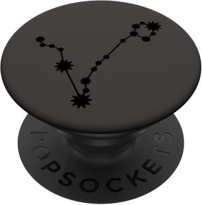 Black Gray Zodiac Pisces PopSockets Adhesive PopGrip - Pisces for men