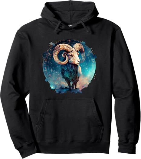 Aries Zodiac Sign Astrology March to April Birthday Pullover Hoodie - Aries Hoodie for men