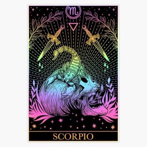 Zodiac Sign Dark Gothic Tarot Card Scorpio Sticker Bumper Sticker Vinyl Decal 5 - Scorpio Sticker for men