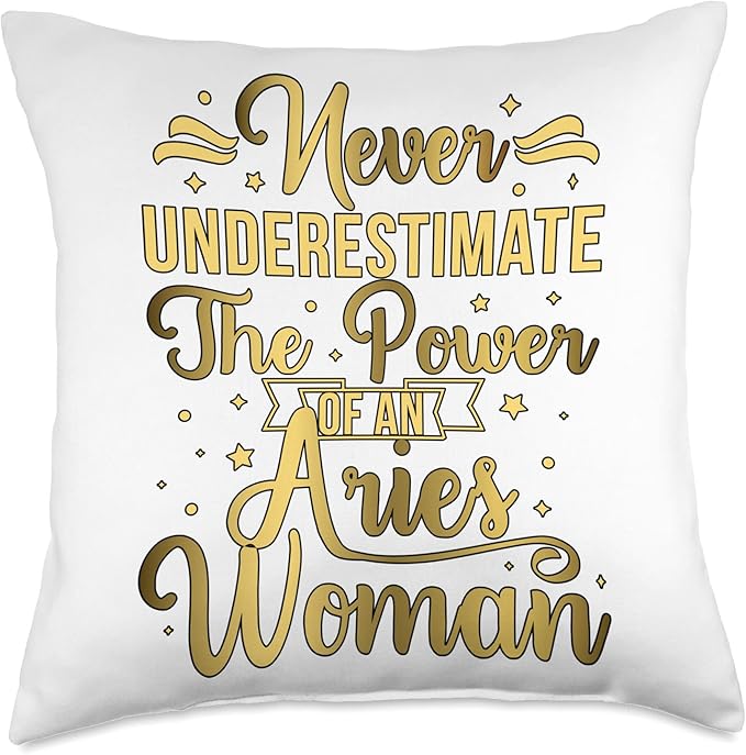 Aries Woman Aries Zodiac Sign Aries Horoscope Throw Pillow - Aries Pillow for men
